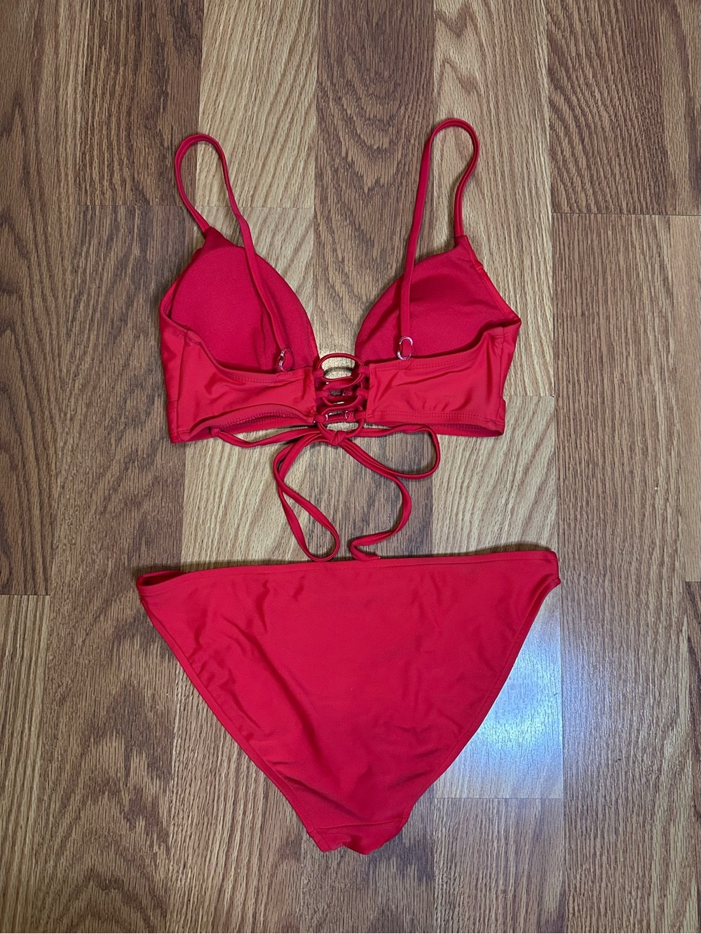 Red Two-Piece Bikini Set | Size Small - Picture 2 of 2